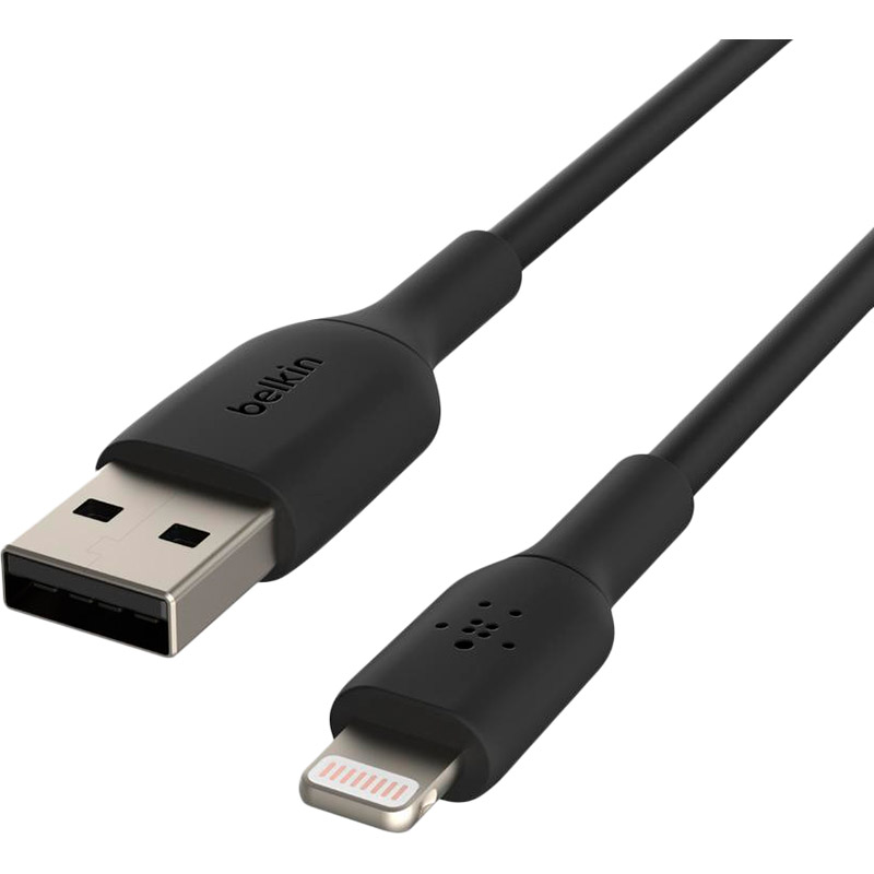 Фото 4 Кабель BELKIN USB-A - Lightning PVC 1 м Black (CAA001BT1MBK)