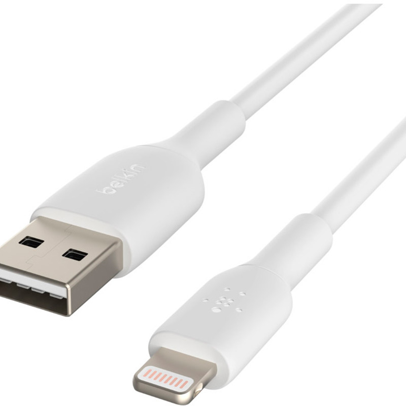 Кабель BELKIN USB-A - Lightning PVC 1 м White (CAA001BT1MWH) Тип USB - Lightning