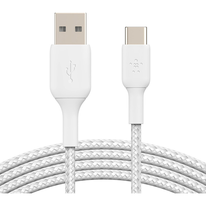 

Кабель BELKIN USB-A - USB-С Braided 3 м White (CAB002BT3MWH), USB-A - USB-С, BRAIDED, 3m, white