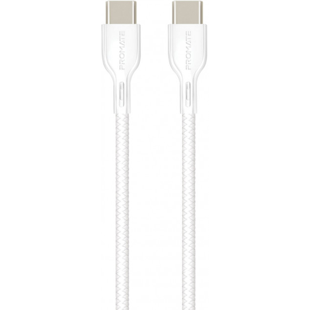 

Кабель Promate PowerBeam-CC Type-C - Type-C 1.2 м White (powerbeam-cc.white), PowerBeam-CC USB-C-USB-C White