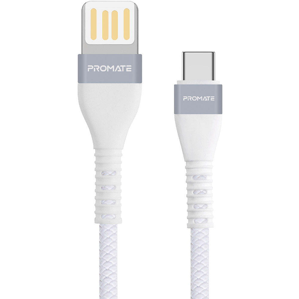 

Кабель Promate Vigoray-C USB - USB Type-C 1.2 м White (vigoray-c.white), VigoRay-C USB-Type-C White