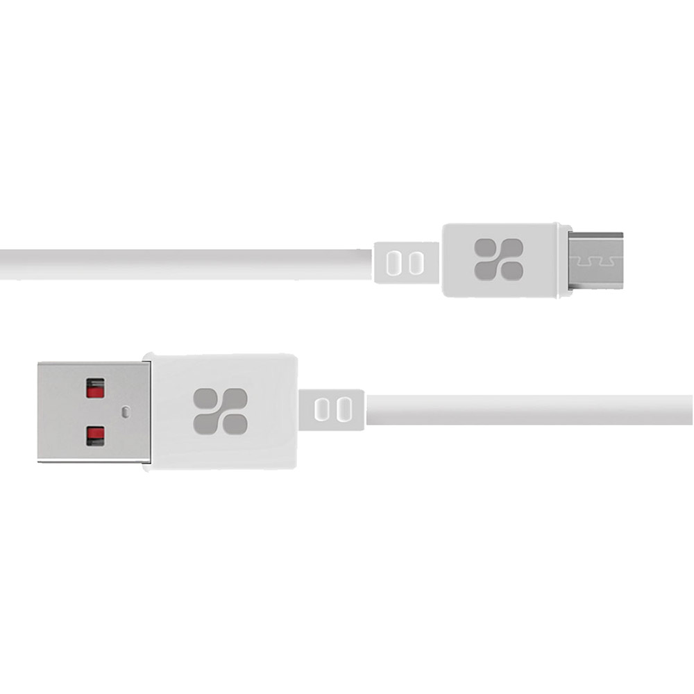 

Кабель Promate MicroCord-2 USB - microUSB 2 м White (microcord-2.white), MicroCord-2 USB-microUSB White