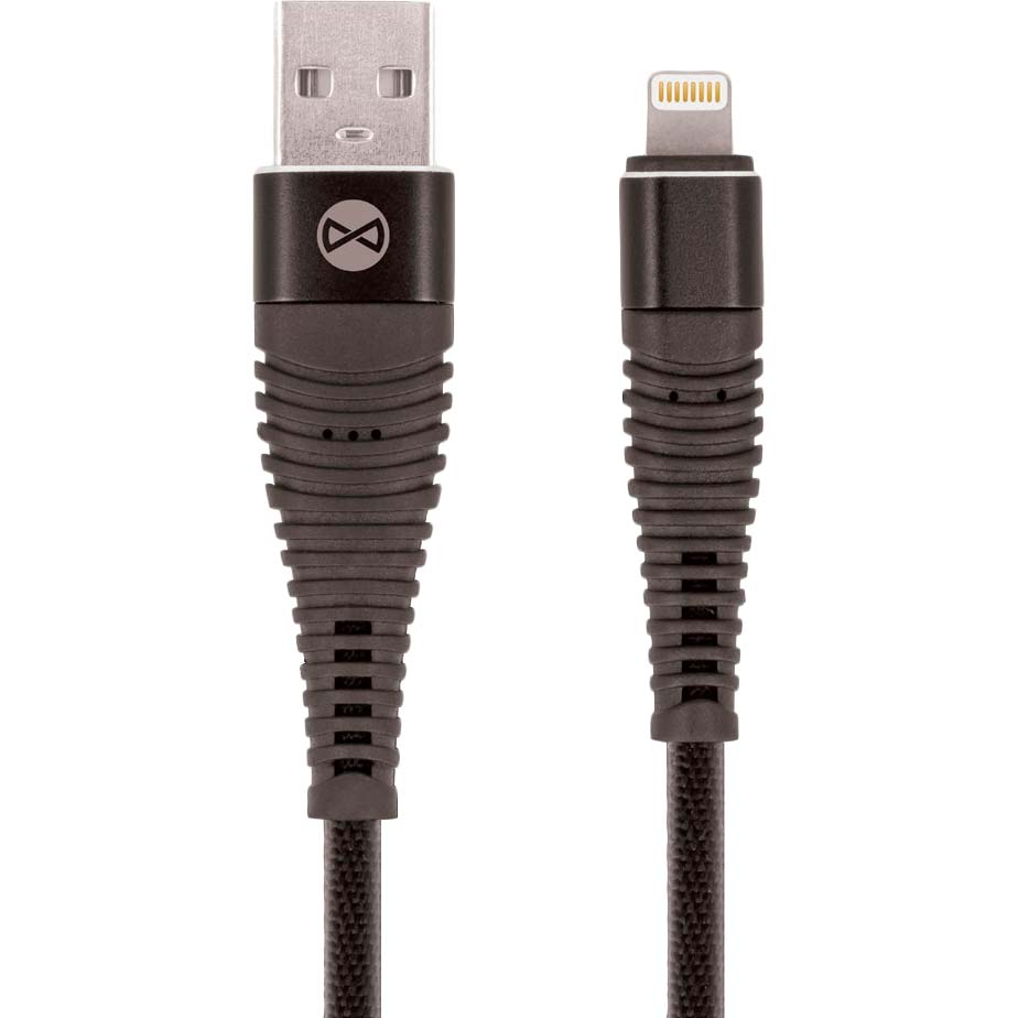 

Кабель FOREVER Shark USB - Lightning 1 м Black (5900495679345), Кабель Shark USB - Lightning 1,0 m 2A чорний