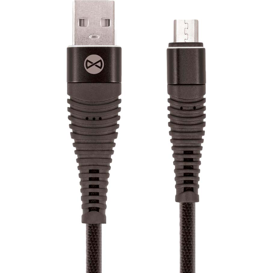 

Кабель FOREVER Shark USB - microUSB 1 м Black (5900495679321), Кабель Shark USB - microUSB 1,0 m 2A чорний