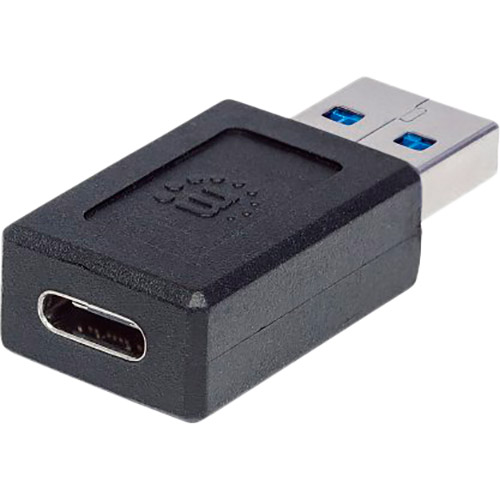 Фото 3 Перехідник INTRACOM Manhattan USB Type - C-USB Type-A Black (354714)