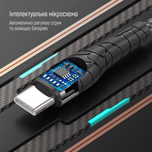 Кабель COLORWAY Type-C - Type-C 3.0 А 2 м Grey (CW-CBPDCC039-GR)