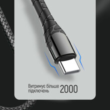 Кабель COLORWAY Type-C - Type-C 3.0 А 2 м Grey (CW-CBPDCC039-GR)