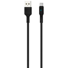 Кабель GELIUS USB - USB Type C Pro Lumin Lamp 1 м Black (GP-UC100)