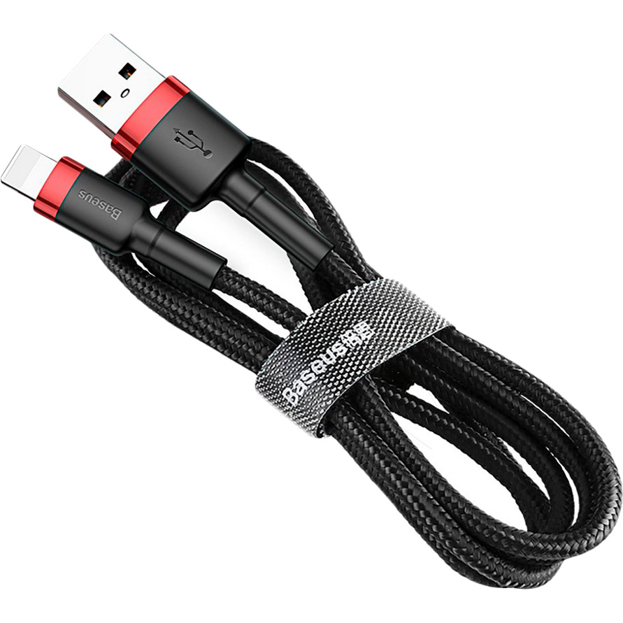 

Кабель Baseus Cafule USB - Lightning 3 м Red+Black (CALKLF-R91), Cafule USB - Lightning 3m Чорний+Червоний
