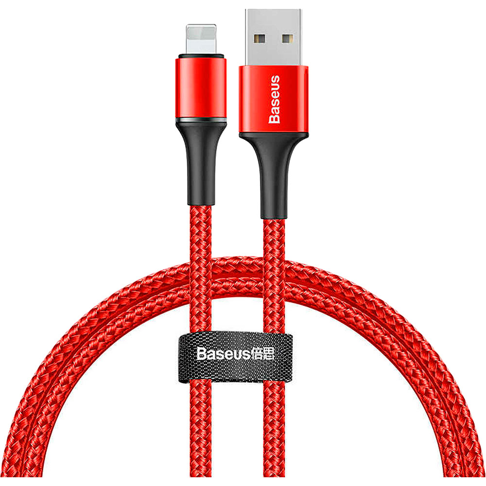 

Кабель BASEUS USB - Lightning 0.5 м Red (CALGH-A09), USB - Lightning 0.5m Червоний