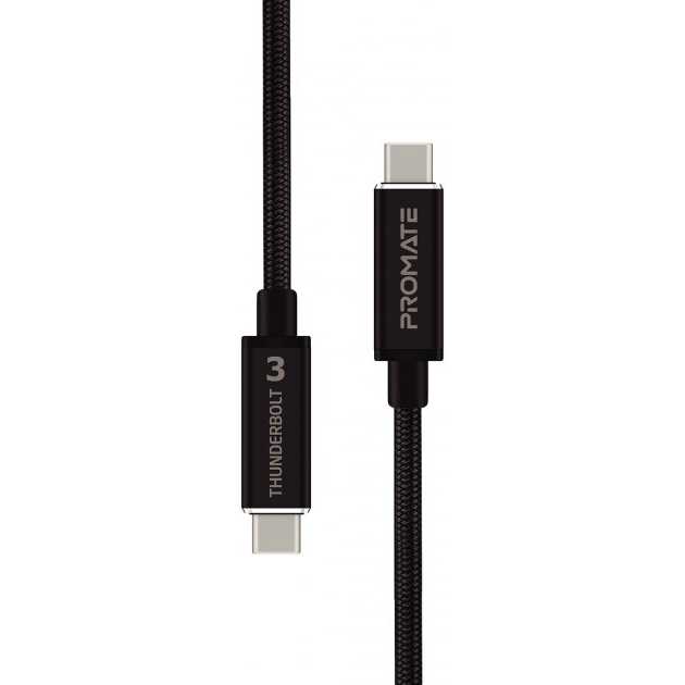

Кабель PROMATE ThunderLink-C40 USB Type-C/USB Type-C 100W PD 1 м Black (thunderlink-c40.black), thunderlink-c40.black