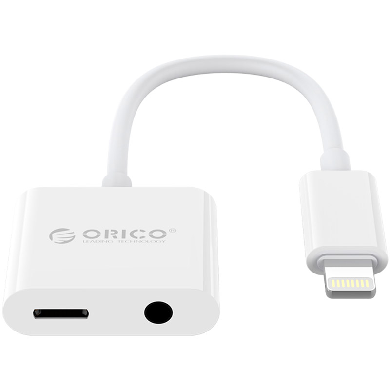 Зарядный и аудио адаптер Orico 2LT-WH-BP 0.1 м White (CA912797) Тип Lightning – Lightning/аудио 3.5 мм