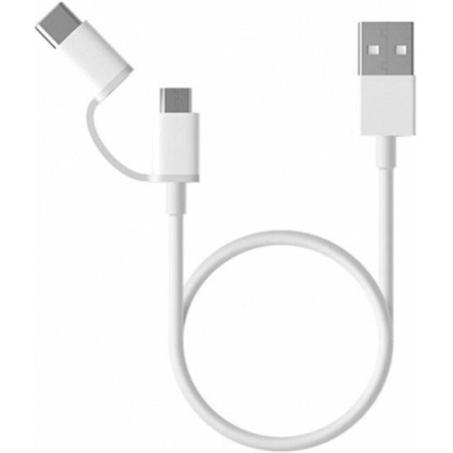 

Кабель XIAOMI Mi 2 in 1 USB - micro-USB /USB Type-C 1 м White, Mi 2in1 USB Cable micro/type-c 1м білий