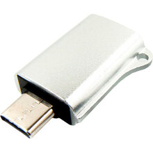 Адаптер DENGOS OTG Type-C-USB 2.0 metallic (ADP-019)