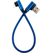 Кабель DENGOS Lightning-USB 0.25 м blue (NTK-L-UG-SHRT-SET-BLUE)