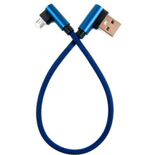 Кабель DENGOS Micro-USB-USB 0.25 м blue (NTK-M-UG-SHRT-SET-BLUE)