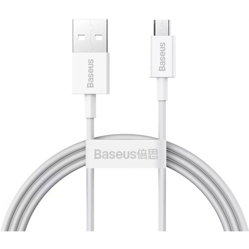 

Кабель BASEUS Superior Series Fast Charging USB - Micro-USB 2A 1 м White (32687white), Superior Series Fast Charging MicroUSB 2A (1m)