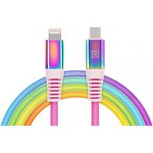 Кабель REAL EL MFI PD USB Type C - Lightning Rainbow 1 m (EL123500054)