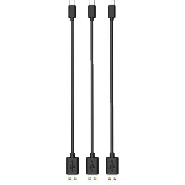 

Набор кабелей TIMSTOOL 3 MicroUSB ChargeSync Black 21 см (DC21-MU-BL), 3 кабелі MicroUSB ChargeSync DC21-MU-BL Black 21см