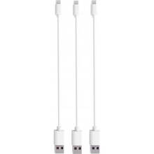 Набір кабелів TIMSTOOL 3 MicroUSB ChargeSync White 21 см (DC21-MU-WT)