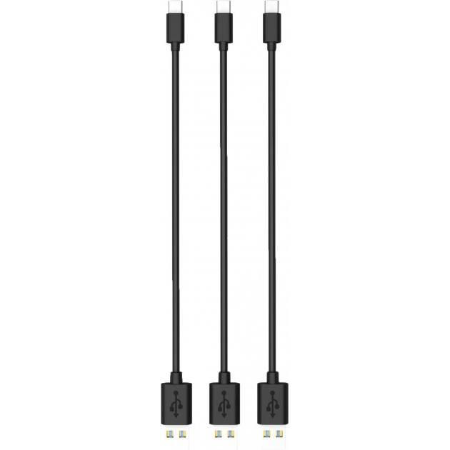 

Набор кабелей TIMSTOOL 3 Type-C Charge&Sync DC21-TC-BL Black 21 см (DC21-TC-BL), 3 кабелі Type-C Charge&Sync DC21-TC-BL Black 21см