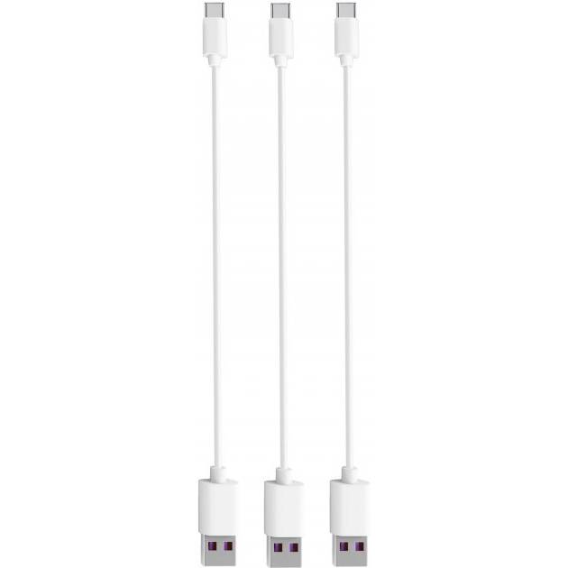 

Кабель TIMSTOOL 3 Type-C Charge&Sync White 21 см (DC21-TC-WT), 3 кабелі Type-C Charge&Sync DC21-TC-WT White 21см