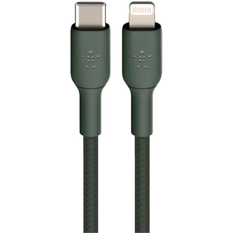 

Кабель BELKIN USB Type-С - Lightning 1 м Midnight Green (CAA003BT1MMG), USB-С - Lightning, 1m, midnight green