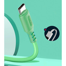 Кабель Colorway USB - USB Type-C (soft silicone) 2.4а 1м Green (CW-CBUC042-GR)