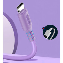 Кабель Colorway USB - USB Type-C (soft silicone) 2.4а 1м Violet (CW-CBUC044-PU)