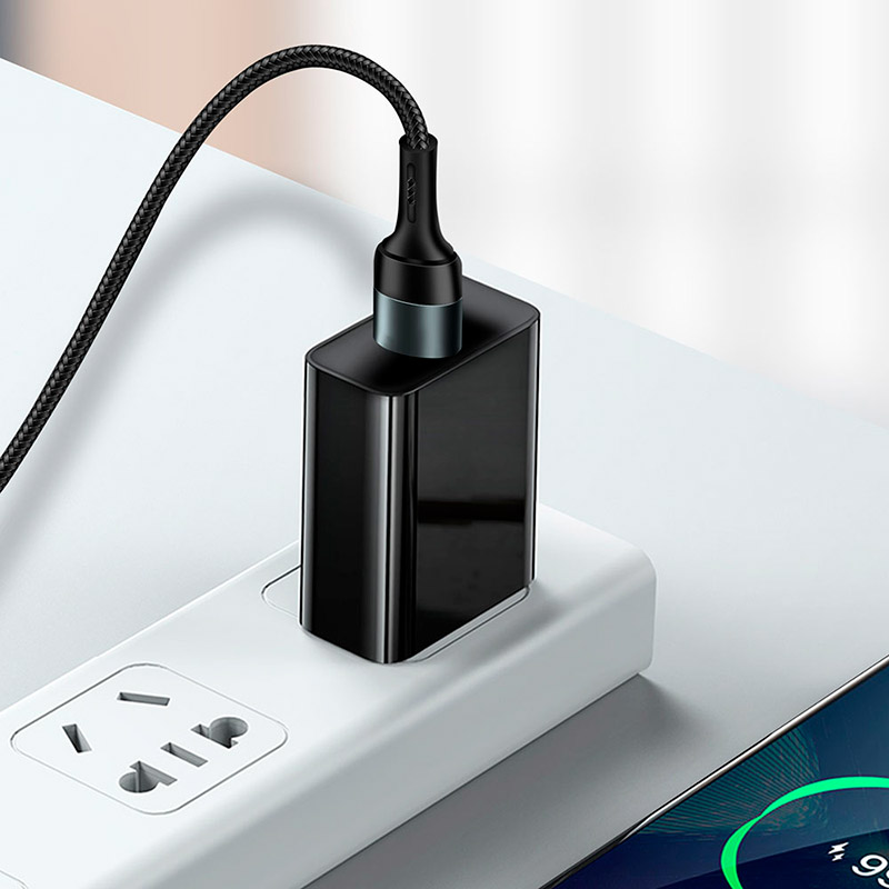 Обзор Кабель COLORWAY USB - Lightning nylon 1 м Black (CW-CBUL045-BK)
