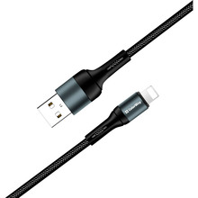 Кабель COLORWAY USB - Lightning nylon 1 м Black (CW-CBUL045-BK)