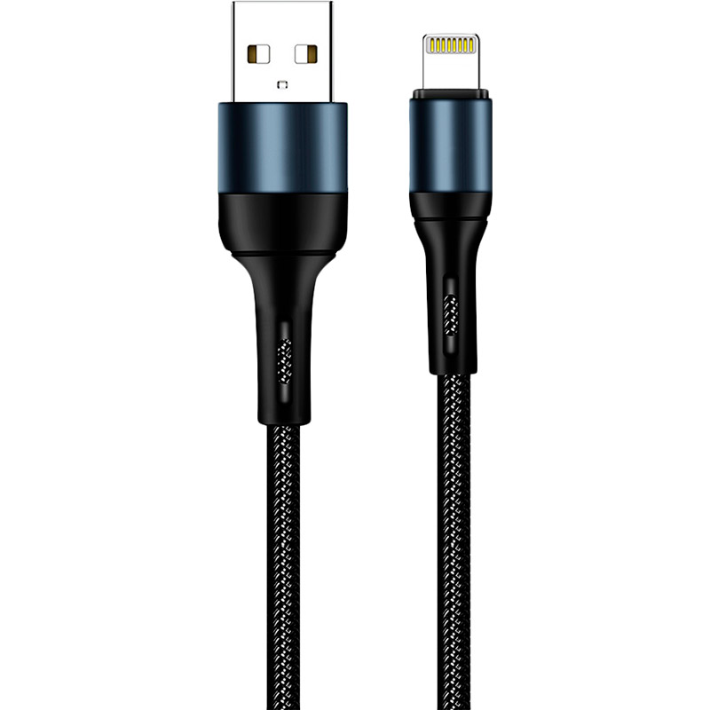 Кабель COLORWAY USB - Lightning nylon 1 м Black (CW-CBUL045-BK) Кабель COLORWAY USB - Lightning nylon 1 м Black (CW-CBUL045-BK)