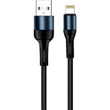 Кабель COLORWAY USB - Lightning nylon 1 м Black (CW-CBUL045-BK)