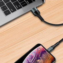 Кабель COLORWAY USB - Lightning nylon 1 м Black (CW-CBUL045-BK)