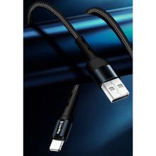 Кабель COLORWAY USB - Lightning nylon 1 м Black (CW-CBUL045-BK)