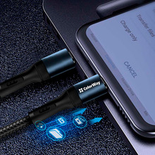 Кабель COLORWAY USB - Lightning nylon 1 м Black (CW-CBUL045-BK)