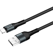 Кабель COLORWAY USB - Lightning nylon 1 м Black (CW-CBUL045-BK)