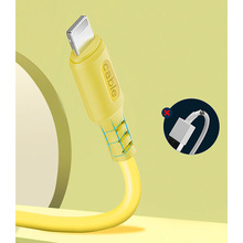 Кабель COLORWAY USB - Lightning soft silicone 1 м Yellow (CW-CBUL043-Y)