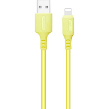 Кабель COLORWAY USB - Lightning soft silicone 1 м Yellow (CW-CBUL043-Y)