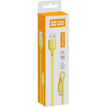 Кабель COLORWAY USB - Lightning soft silicone 1 м Yellow (CW-CBUL043-Y)