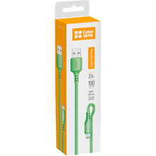 Кабель COLORWAY USB - Lightning soft silicone 1 м Green (CW-CBUL042-GR)