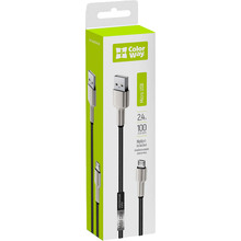 Кабель COLORWAY USB - MicroUSB head metal 1 м Black (CW-CBUM046-BK)
