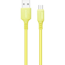 Кабель COLORWAY USB - MicroUSB soft silicone 1 м Yellow (CW-CBUM043-Y)