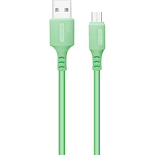 Кабель COLORWAY USB - MicroUSB soft silicone 1 м Green (CW-CBUM042-GR)