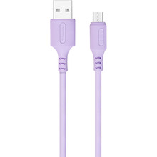 Кабель COLORWAY USB - MicroUSB soft silicone 1 м Purple (CW-CBUM044-PU)