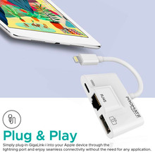 Адаптер PROMATE Lightning - RJ45 White (gigalink-i.white)
