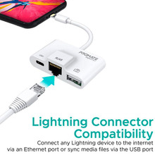 Адаптер PROMATE Lightning - RJ45 White (gigalink-i.white)