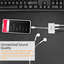 Адаптер PROMATE Lightning/USB 3.0 OTG+AUX 3.5 мм+10 Вт Lightning-in White (mediabridge-i.white)