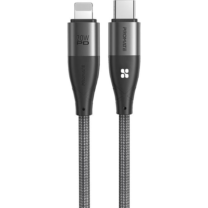 

Кабель PROMATE Lightning - USB Type-C icord-pd20.grey, Lightning - USB Type-C icord-pd20.grey