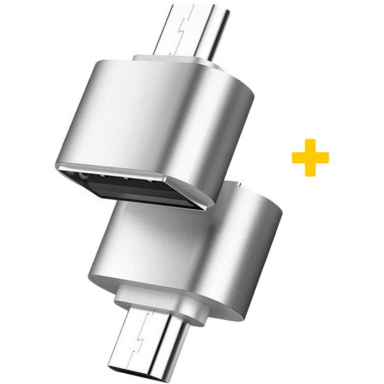 Адаптер XOKO AC-035 USB-USB Type-C Silver 2 шт (XK-AC035-SL2)
